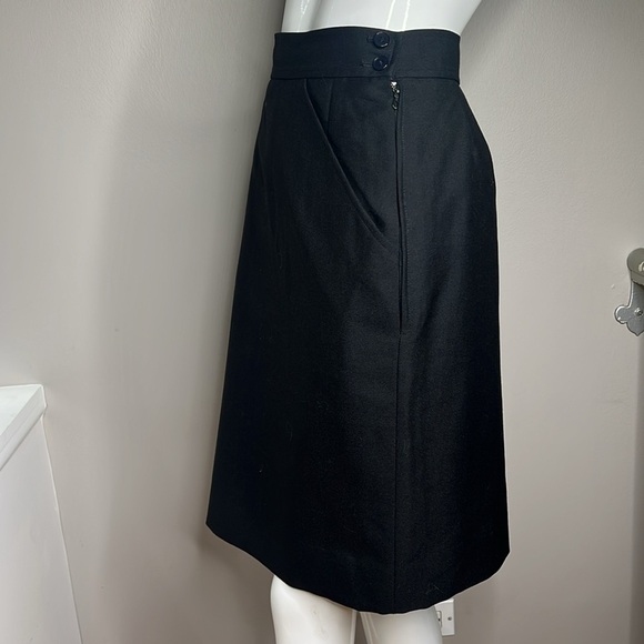 Yves Saint Laurent Rive Gauche Sz 44 Wool Side Zip Double Front Pockets - France - Picture 1 of 6